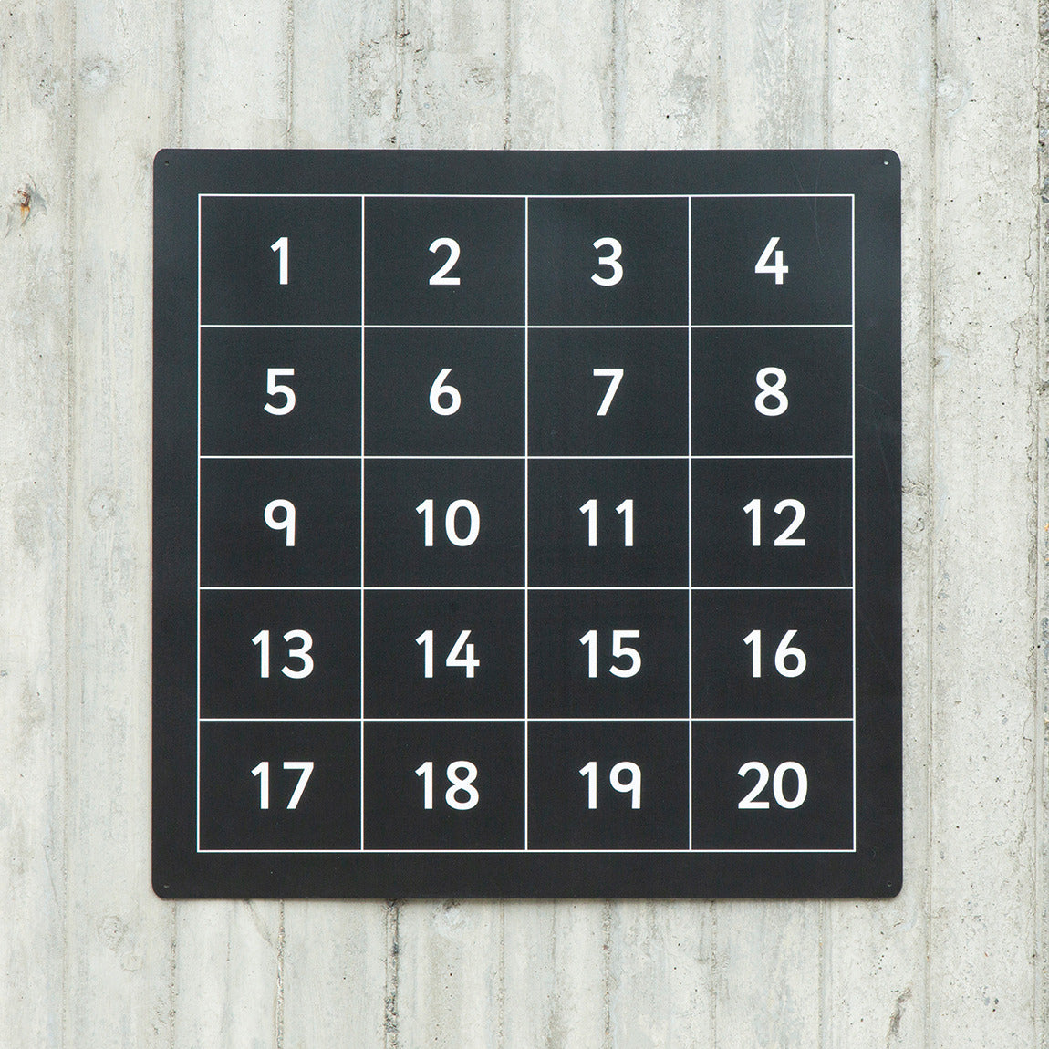 Number Chalkboard 1-20