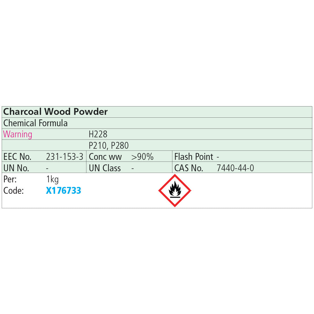 Charcoal Wood Powder 1kg