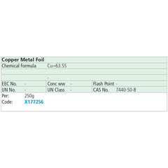 Copper Metal Foil 250g