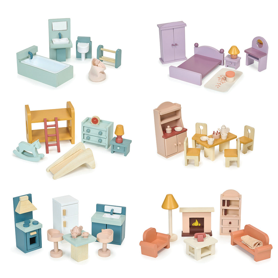 Mentari Dolls House Furniture Bundle Set of 6