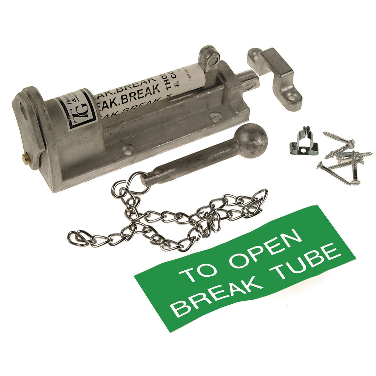 Break Glass Bolt With Hammer