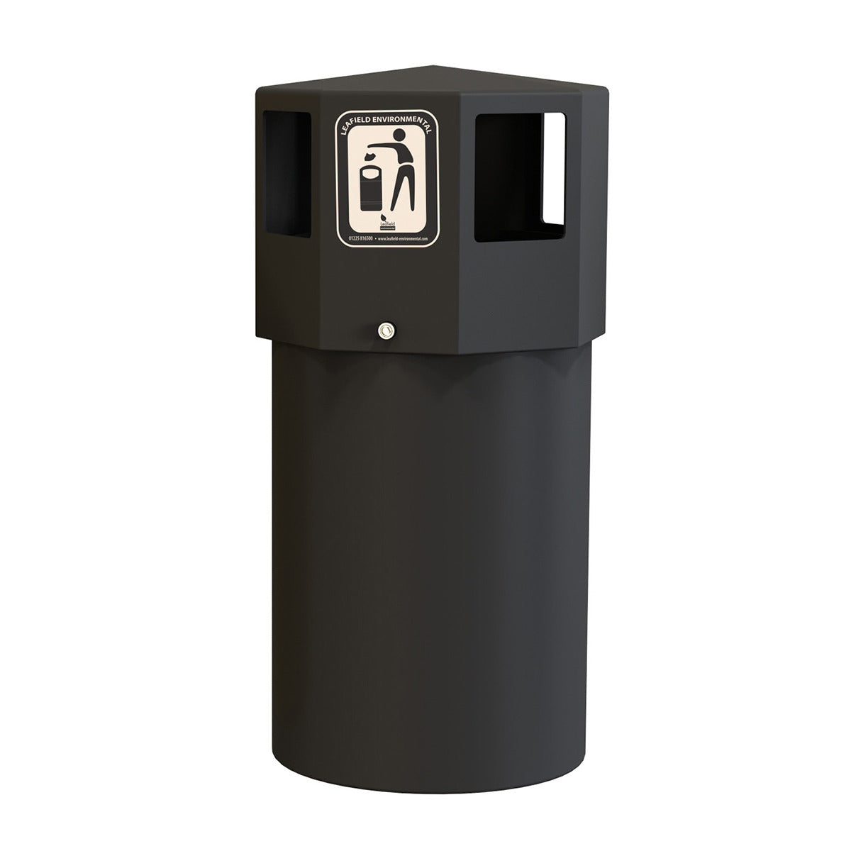 Litter Bin Midi Octaplus Black