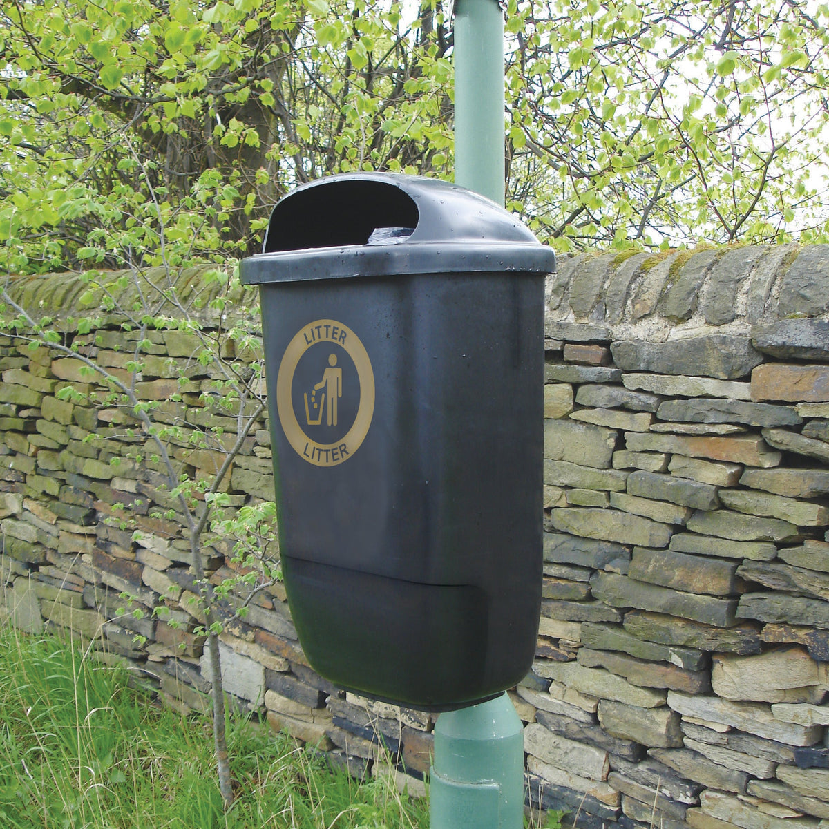 L/Bin Post/Wall Wybone Asb/50 Green