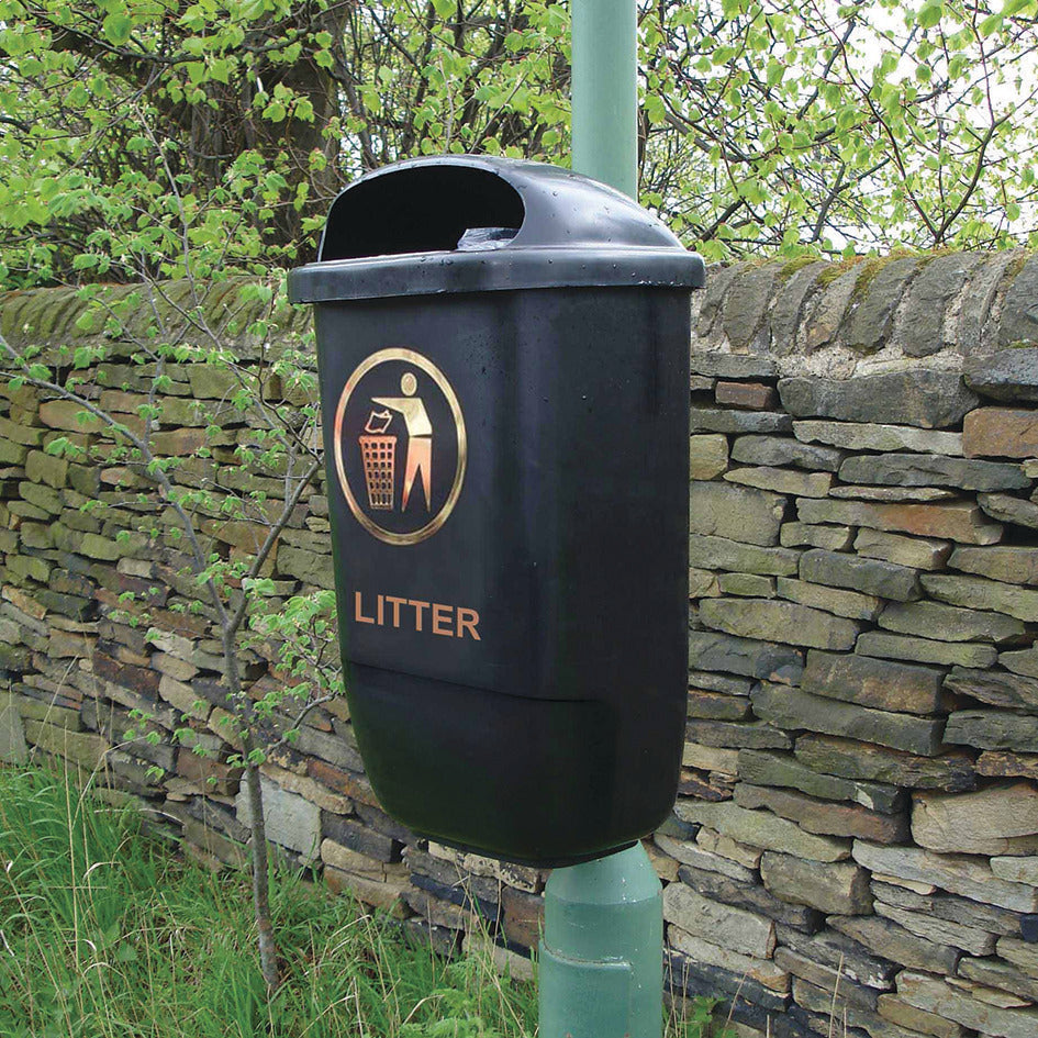 L/Bin Post/Wall Wybone Asb/50 Black