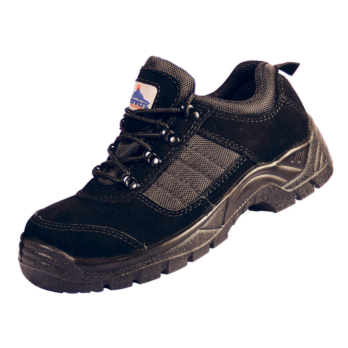 Black Leather Trainer With Steel Midsole - Size 4