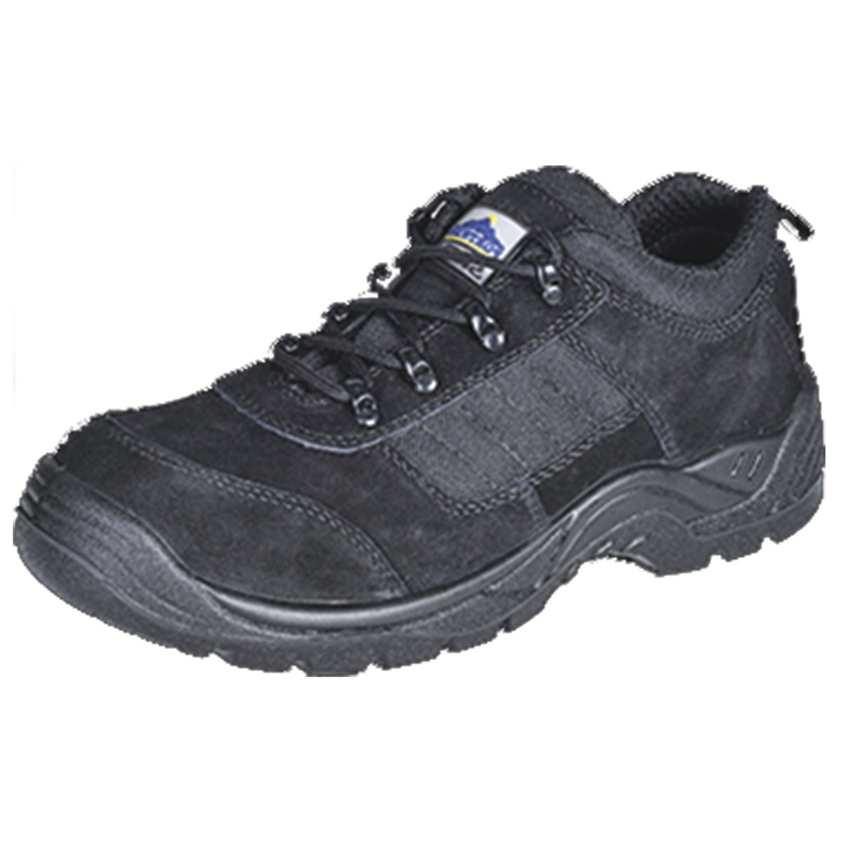 Black Leather Trainer With Steel Midsole - Size 5