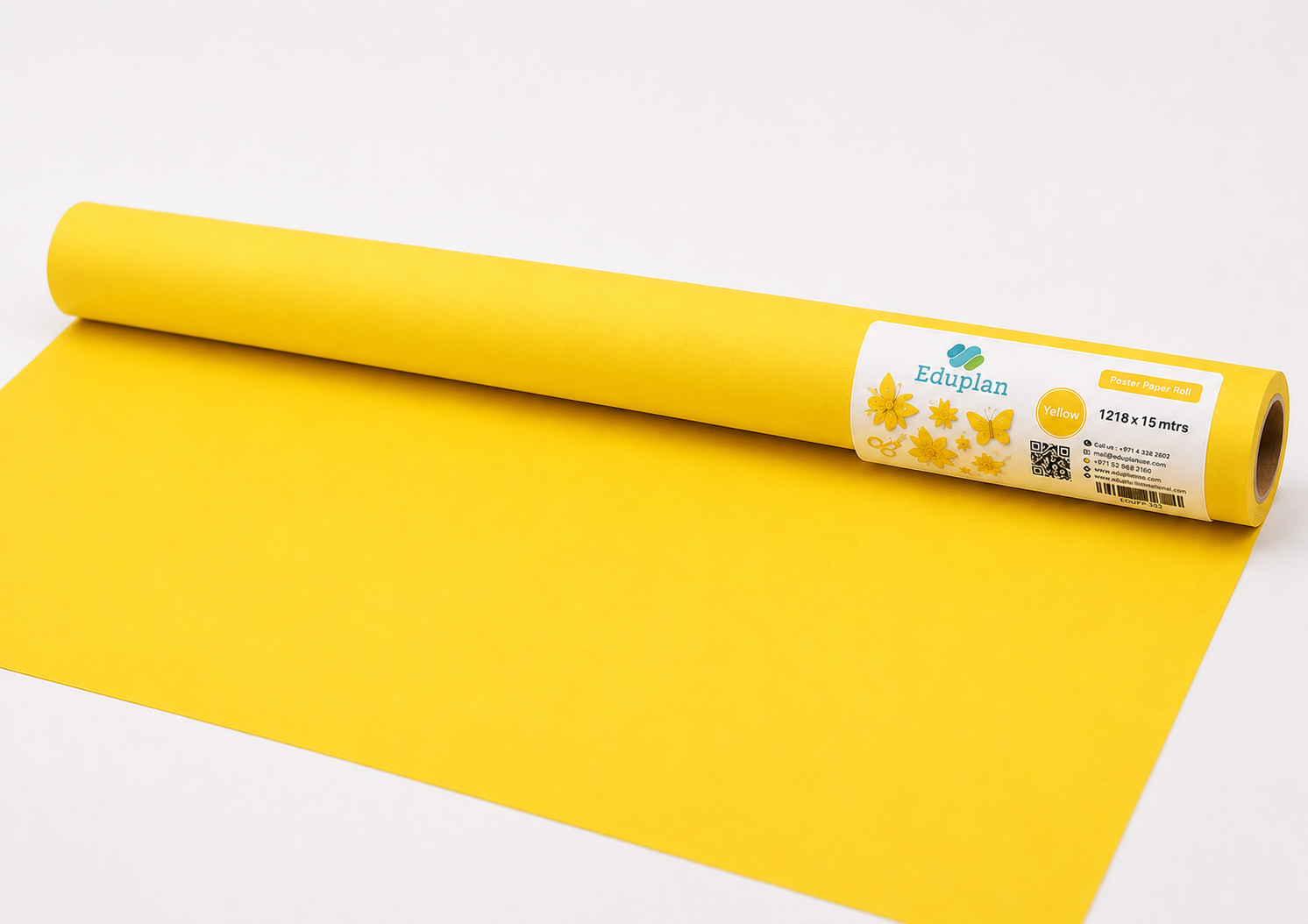 Eduplan Poster Paper Roll 1218x15M SUNSHINE YELLOW