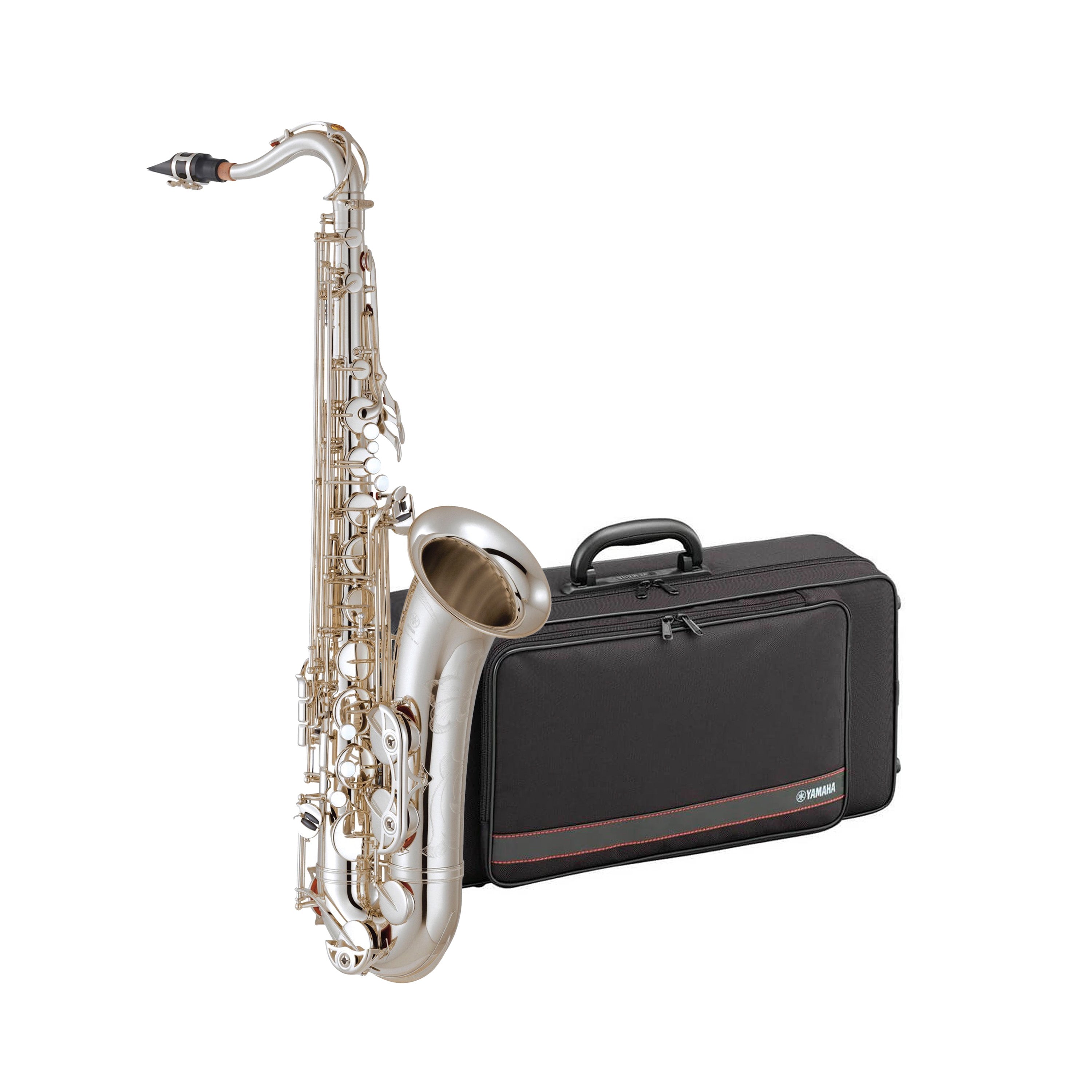 Yamaha YTS62 semi-professional Bb tenor saxophone outfit - Silver plate